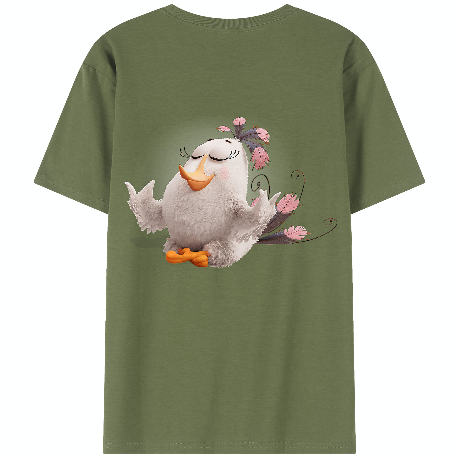 （画像用） Angry Birds アングリーバード 綿100％半袖Tシャツ（背面プリント）